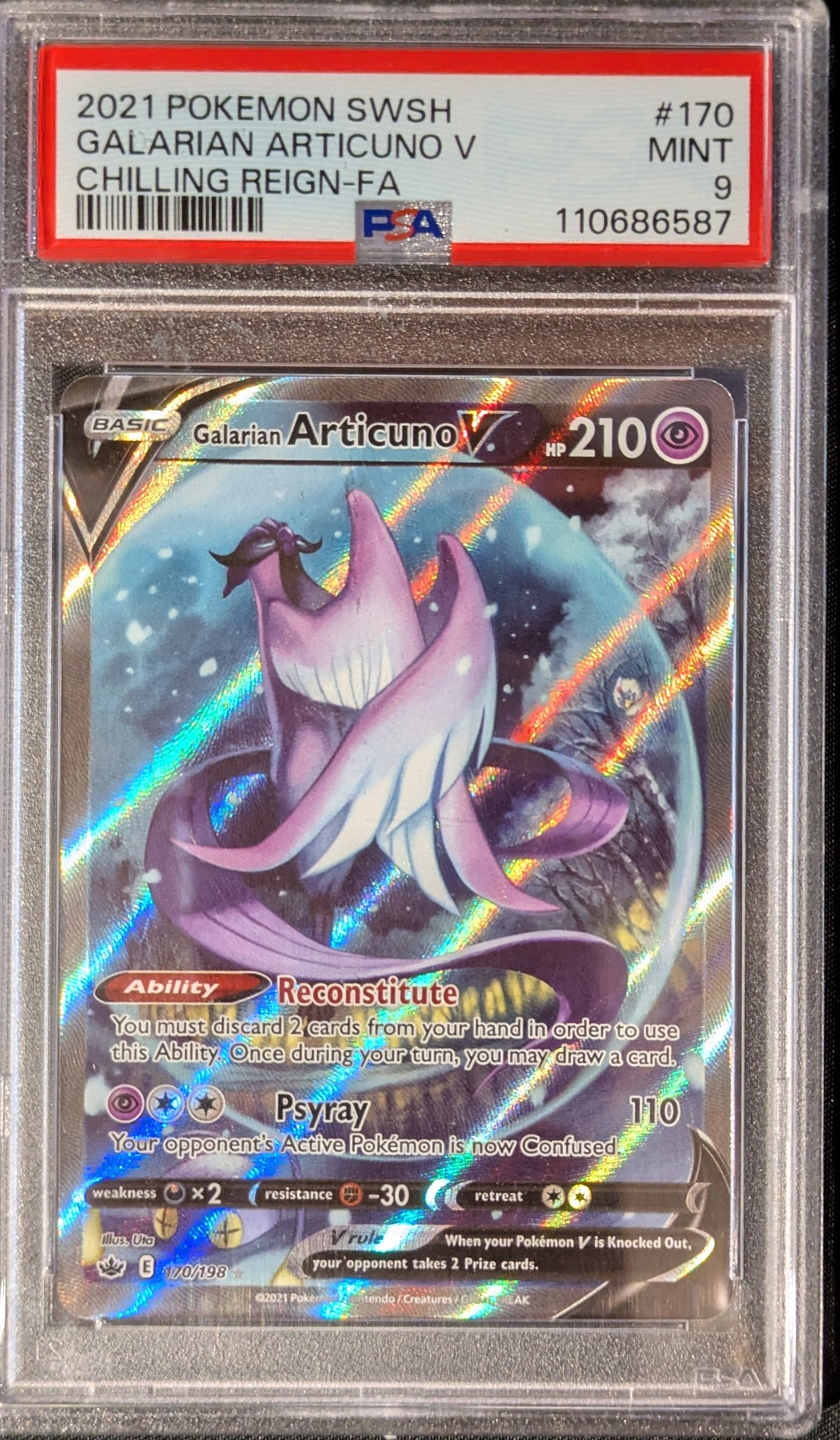 170/198 GALARIAN ARTICUNO V (JP) PSA 10