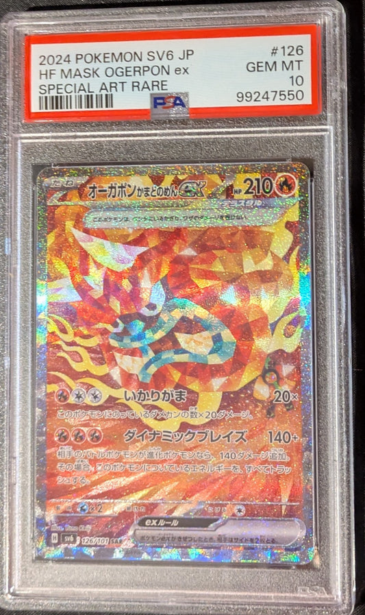 HEARTHFLAME OGERPON EX 126/101 2024 MASK OF CHANGE (JP) PSA 10