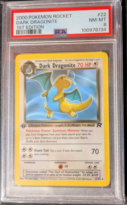 DARK DRAGONITE 22/82 (ENG) PSA 8