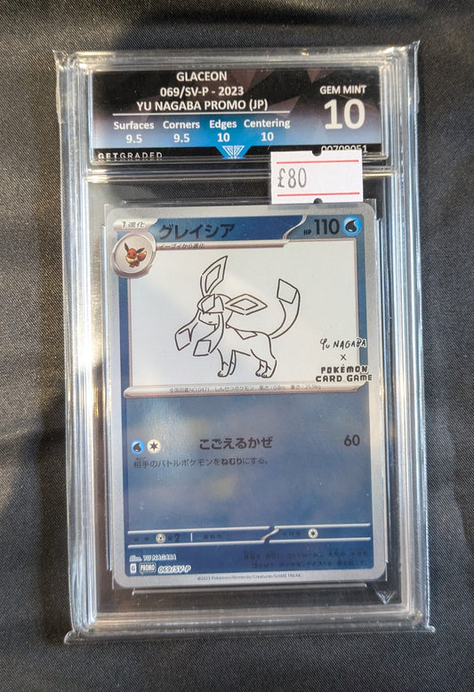 GLACEON 069/SV-P YU NAGABA PROMO (JP) GET GRADED 10 PRISTINE