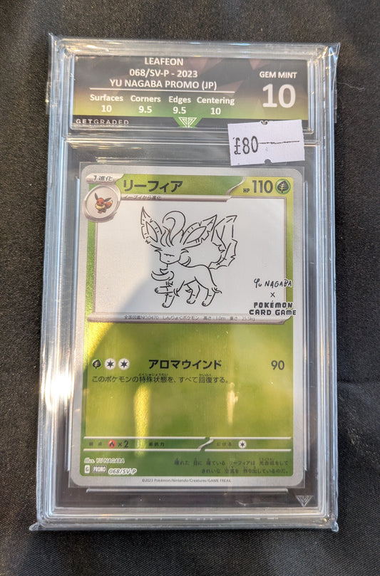 LEAFEON 068/SV-P YU NAGABA PROMO (JP) GET GRADED 10 PRISTINE