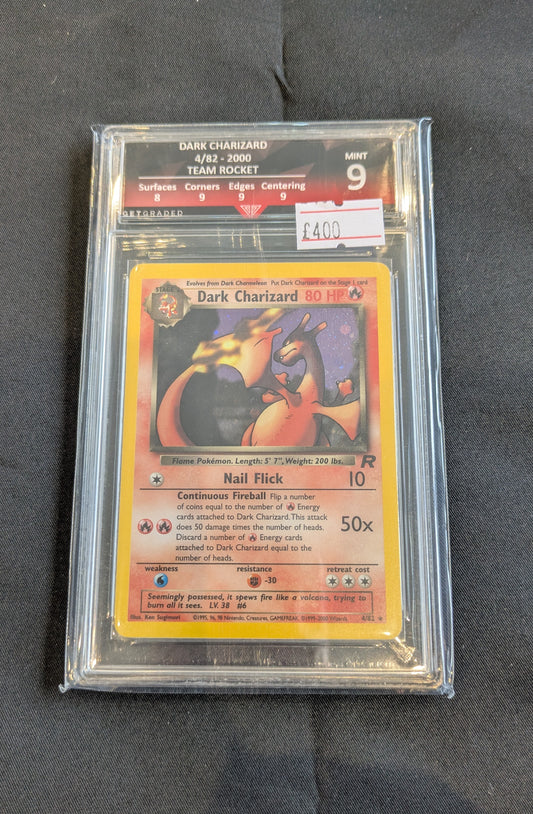 DARK CHARIZARD 004/082 GET GRADED 9