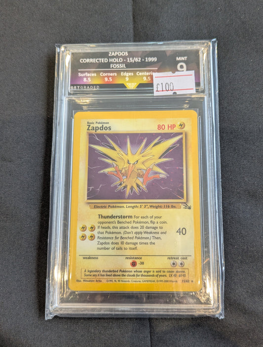 ZAPDOS 015/062 GET GRADED 9