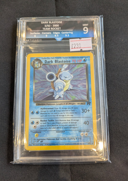 DARK BLASTOISE 003/082 GET GRADED 9