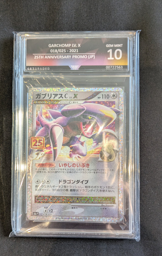 GARCHOMP LV.X 018/025 GET GRADED 10