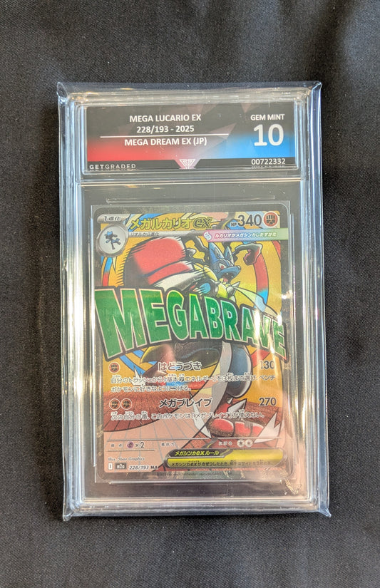 MEGA LUCARIO EX 228/193 GET GRADED 10
