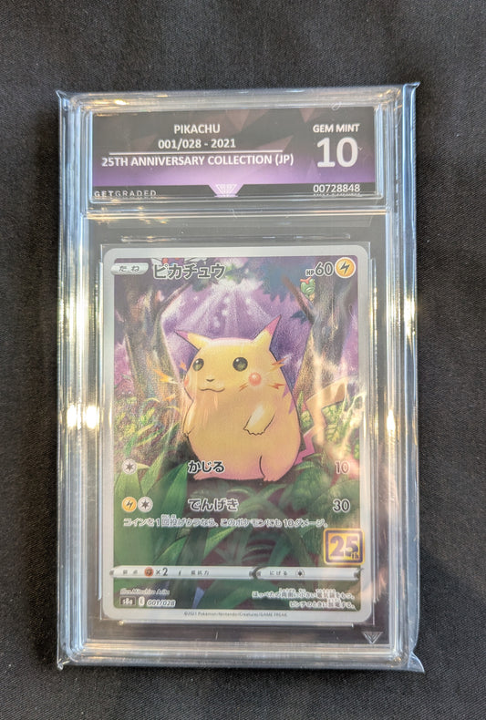 PIKACHU 001/028 GET GRADED 10