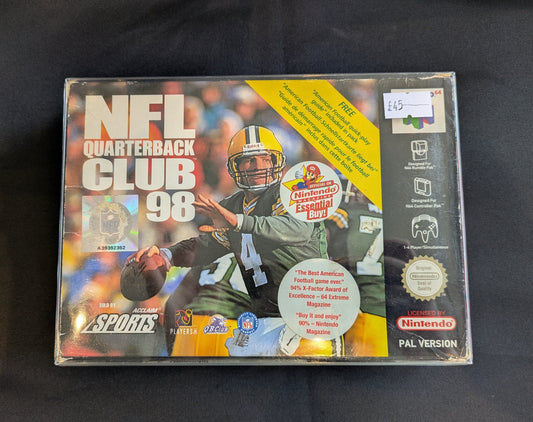 NINTENDO 64 GAME NFL QUARTERBACK CLUB 98 STILL BOXED