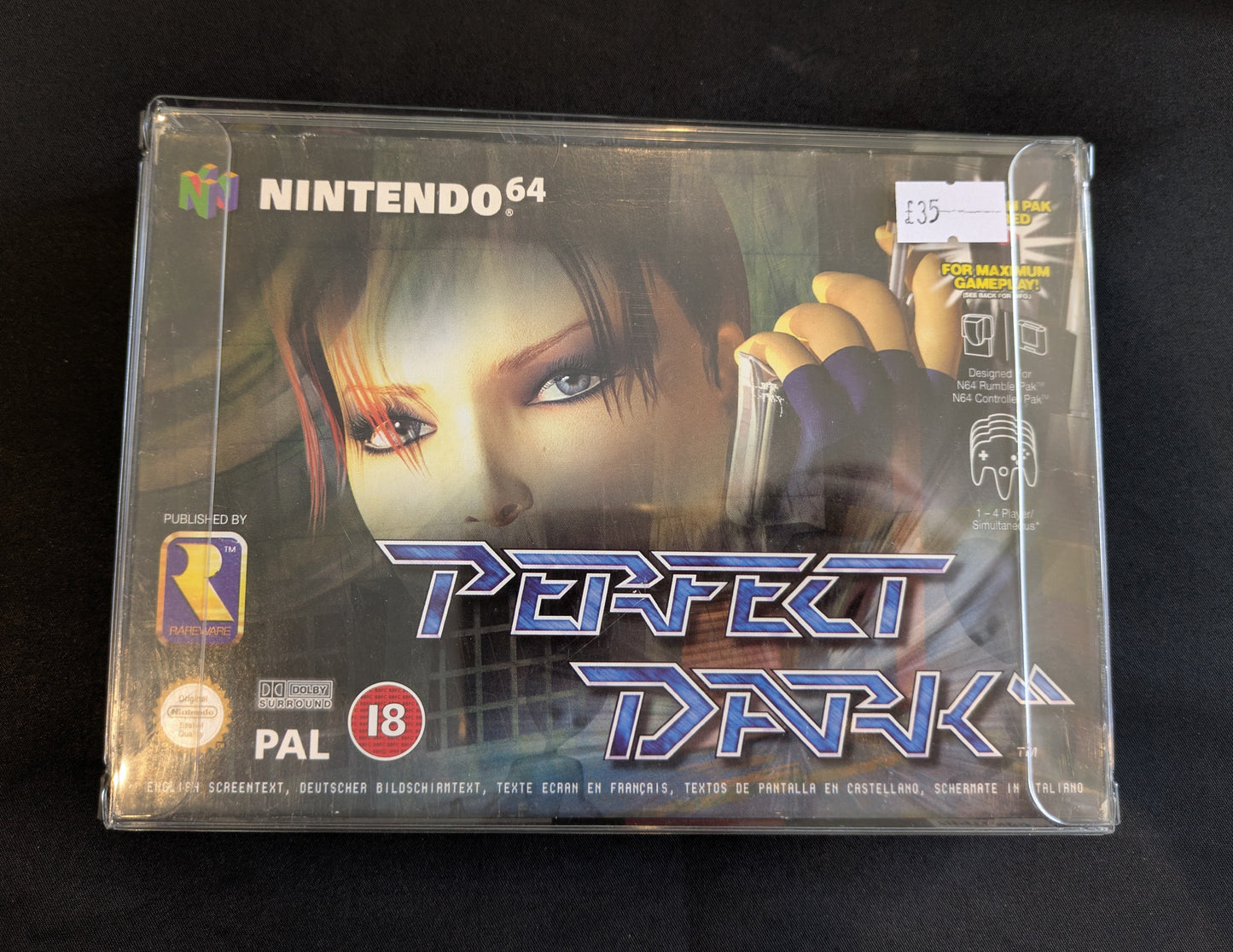 NINTENDO 64.GAME PERFECT DARK STILL BOX
