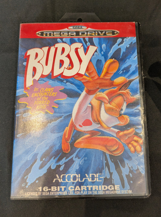 SEGA MEGA DRIVE GAME BUBSY BOXED