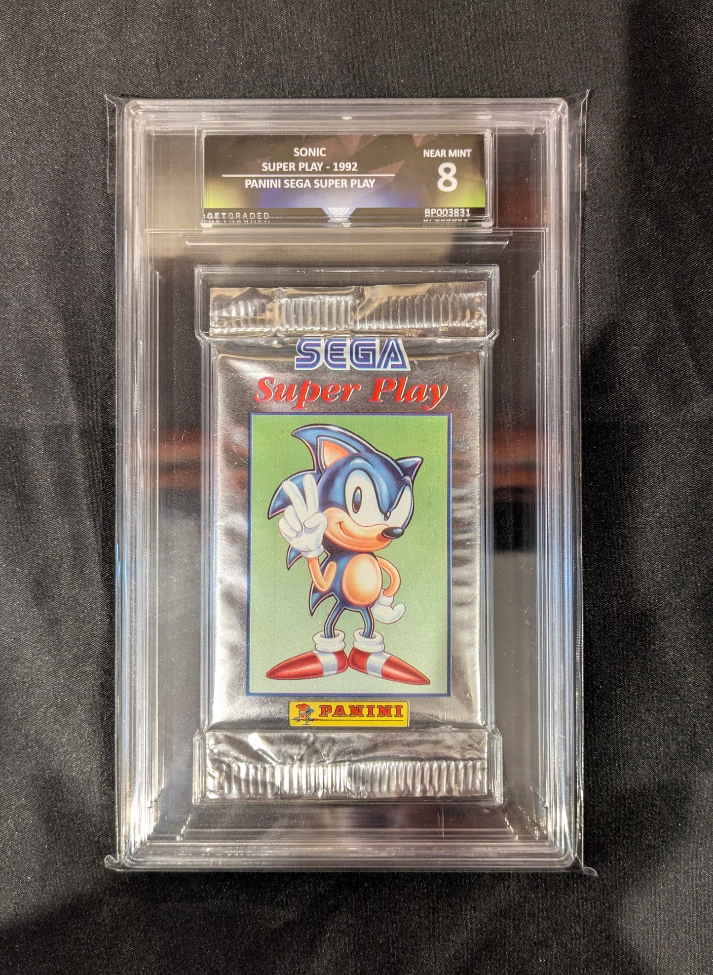 SONIC THE HEDGEHOG SUPER PLAY UNOPENED PACK GRT GRADED 8