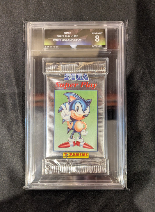 SONIC THE HEDGEHOG SUPER PLAY UNOPENED PACK GRT GRADED 8