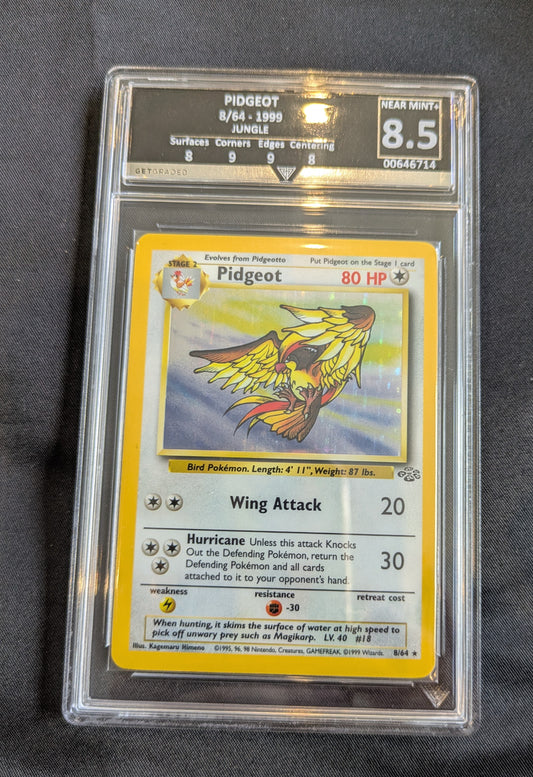 POKEMON 8/64 PIDGEOT GET GRADED 8.5