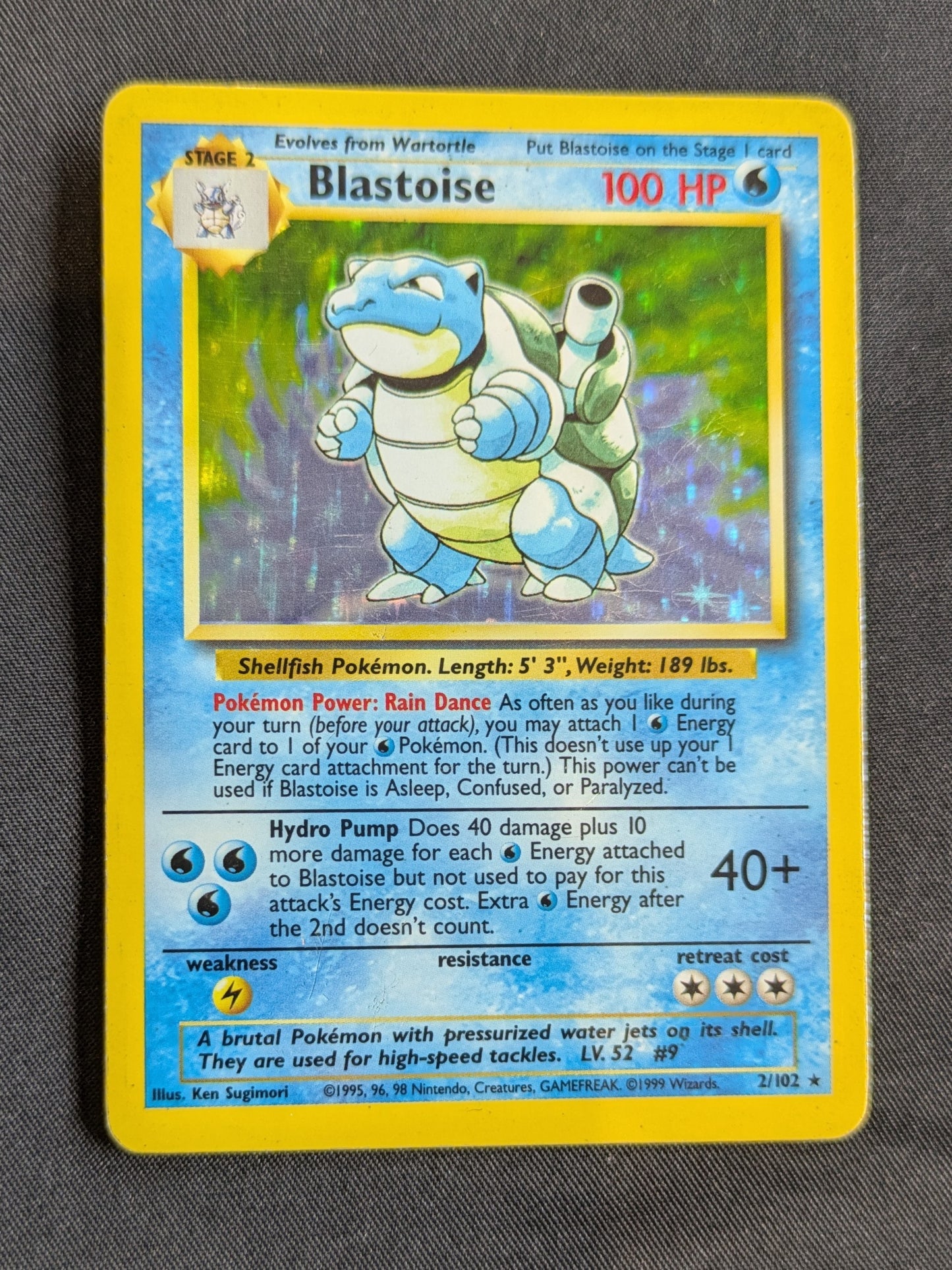 POKEMON 2/102 BLASTOISE SINGLE