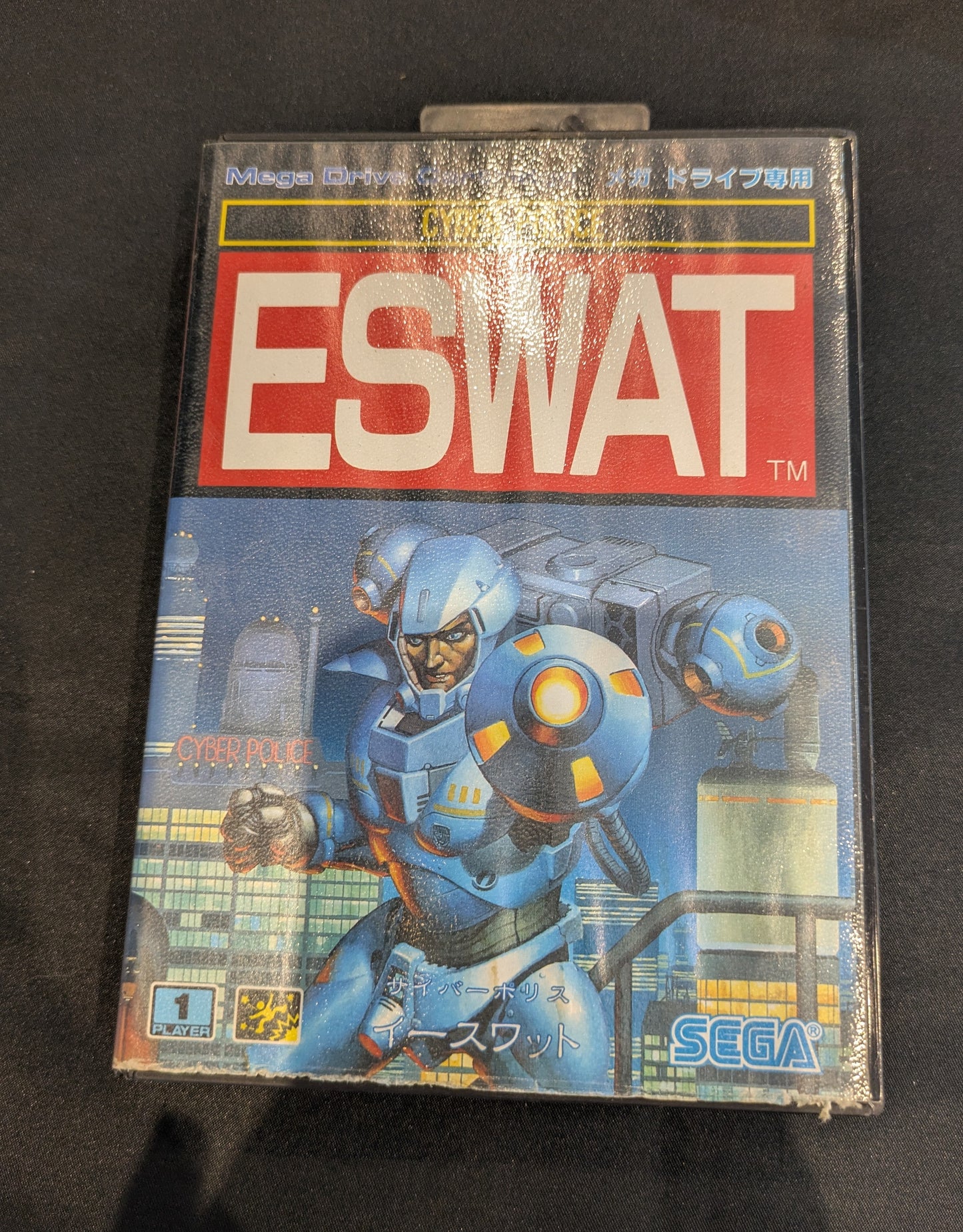 SEGA MEGA DRIVE GAME ESWAT CYBER POLICE