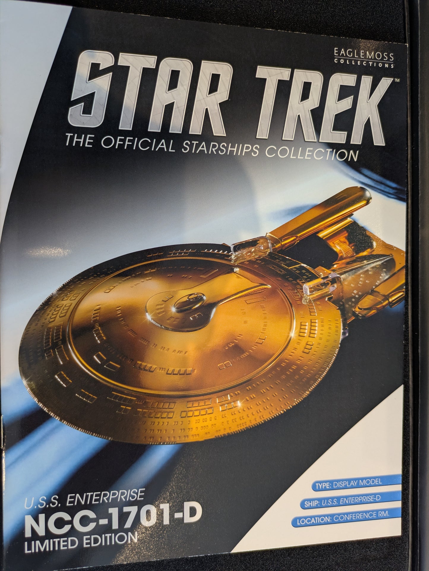 STAR TREK THE OFFICIAL STARSHIPS COLLECTION GOLD U.S.S ENTERPRISE NCC-1701-D