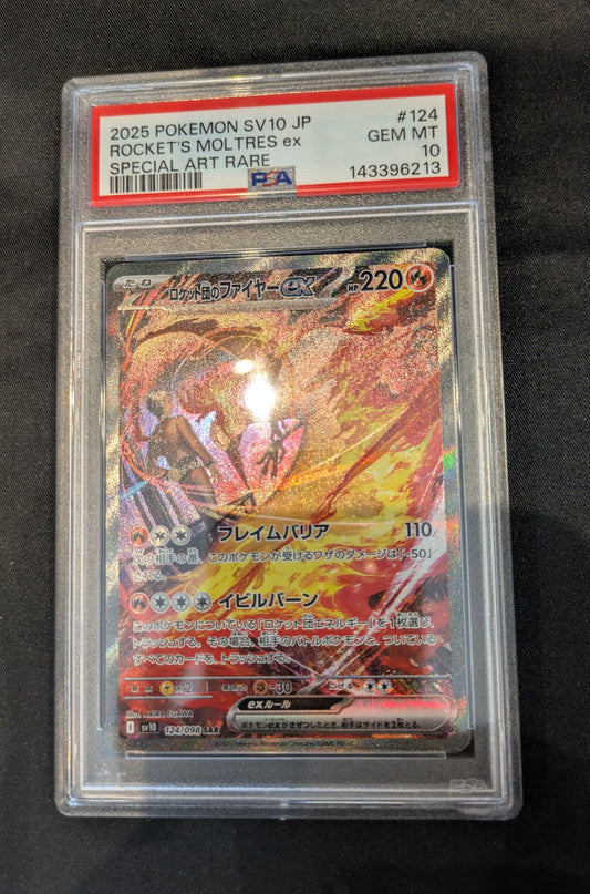 POKEMON TEAM ROCKETS MOLTRES 124/098 PSA 10