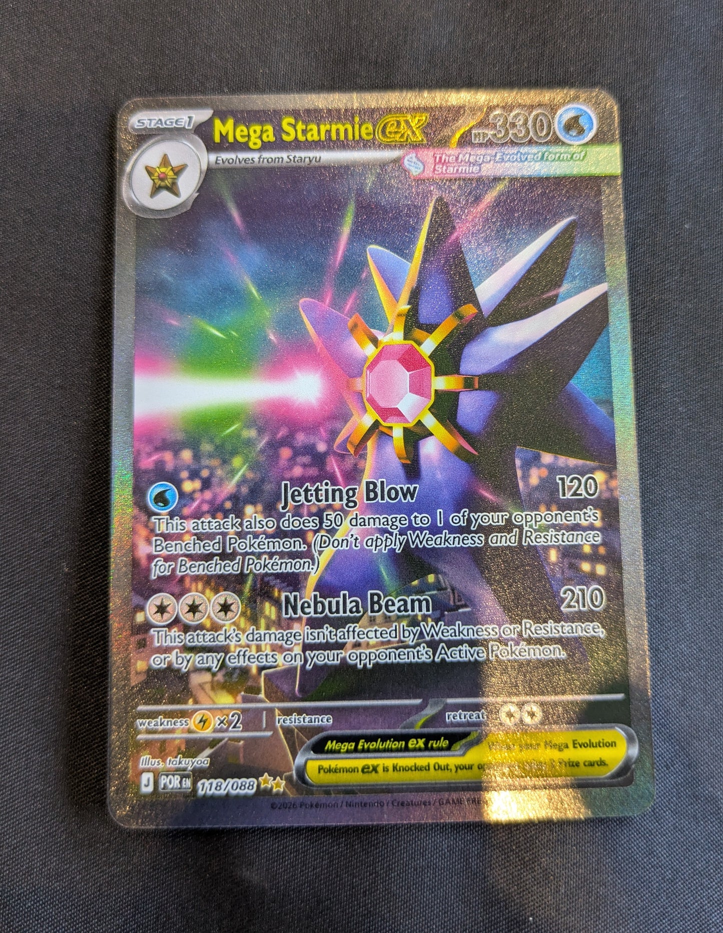 POKEMON 118/088 MEGA STARMIE EX SINGLE