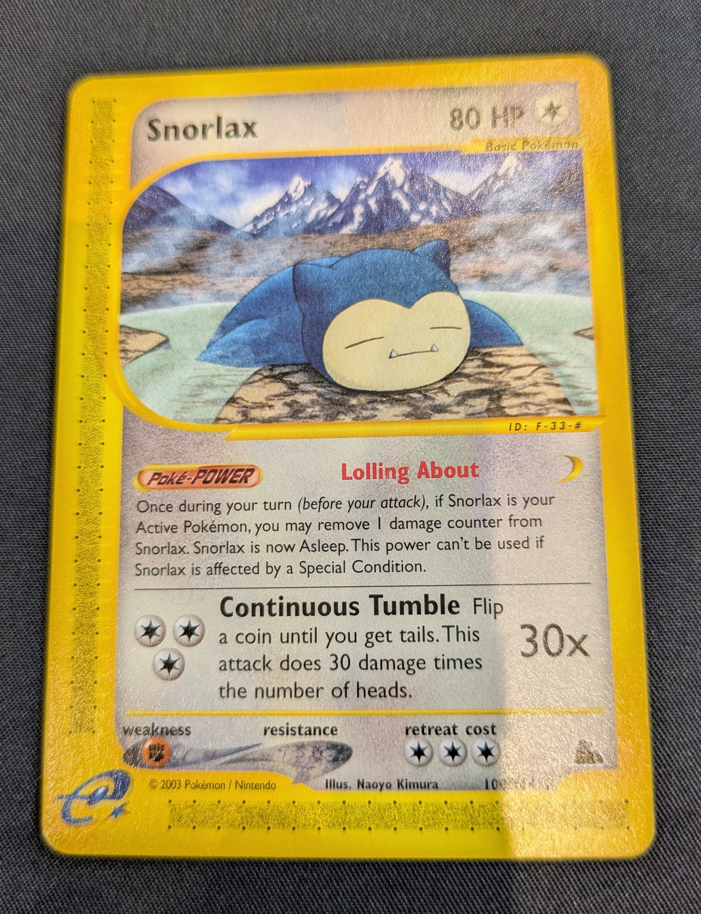 POKEMON SINGLES SNORLAX 100/144
