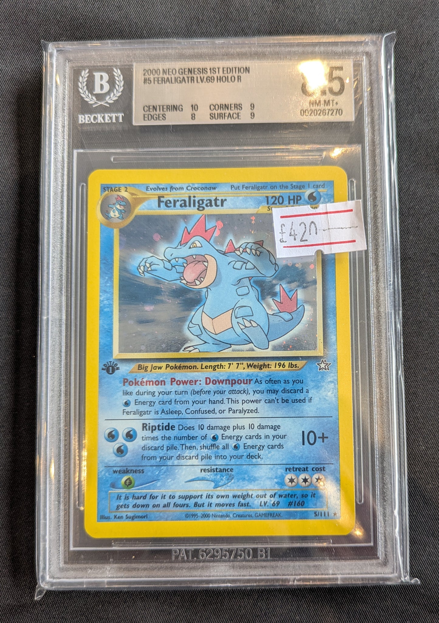 POKEMON 5/111 FERALIGATR BECKETT 8.5