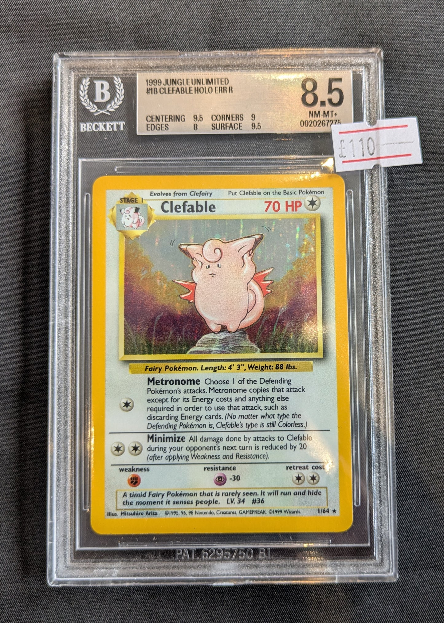 POKEMON 1/64 CLEFABLE BECKETT 8.5