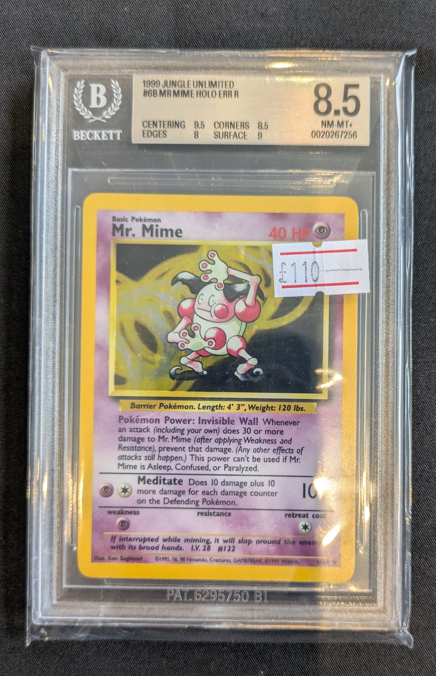 POKEMON 6/64 MR MIME BECKETT 8.5