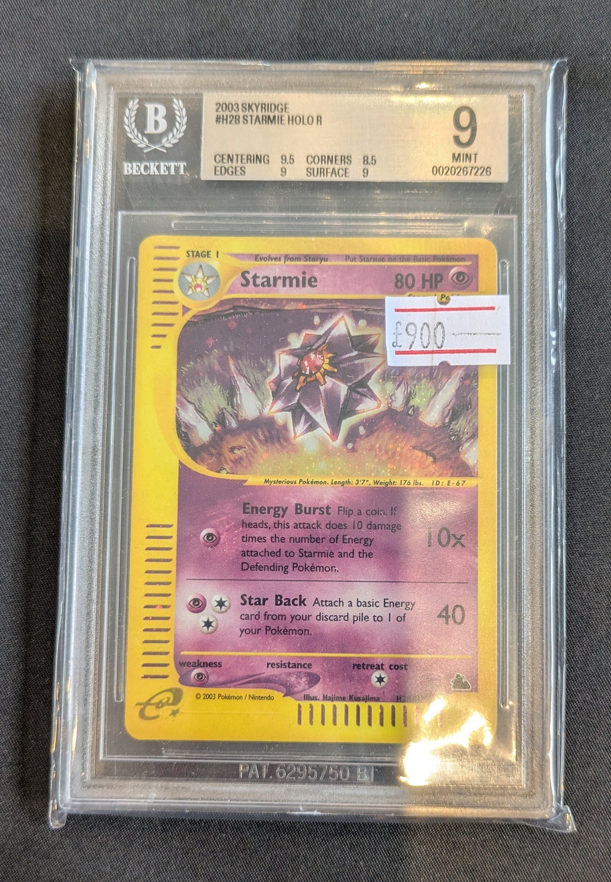 POKEMON H28/H32 STARMIE BECKETT 9