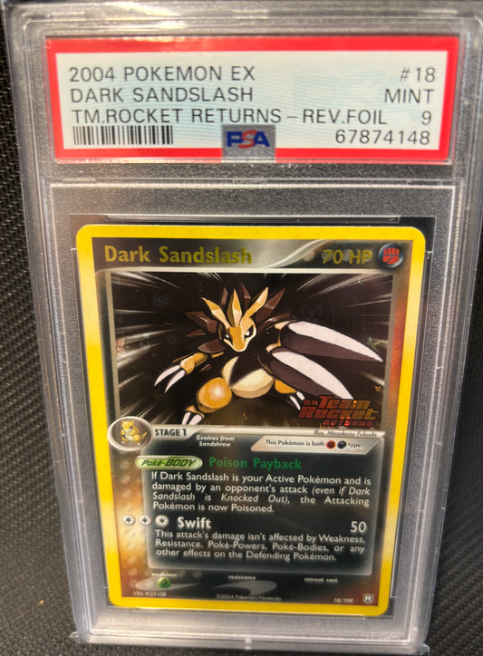 2004 POKEMON EX 18 DARK SANDSLASH Reverse Foil TEAM ROCKET RETURNS