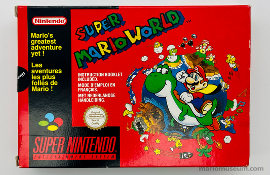 NINTENDO SUPER MARIO WORLD SNES BOXED - RED
