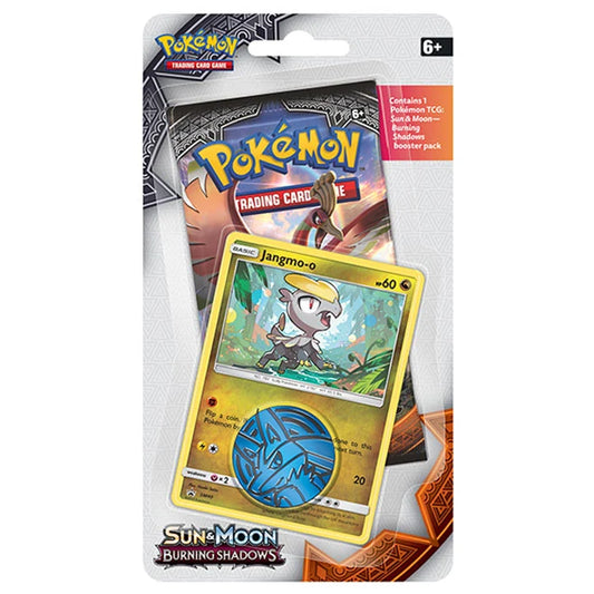 POKEMON SUN&MOON BURNING SHADOWS SINGLE BLISTER PACK (Jangmo-o)