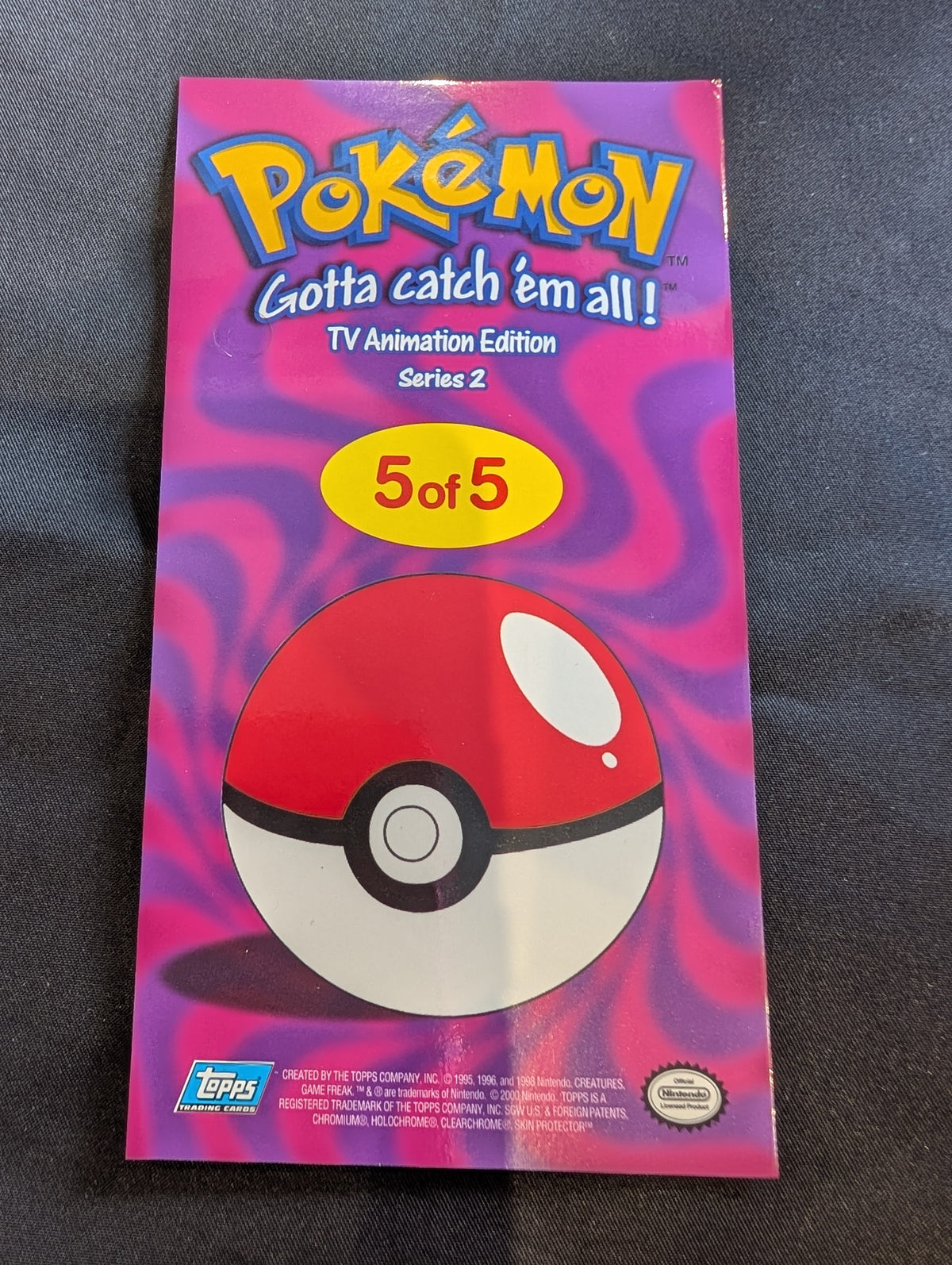 POKEMON TOPPS TV SERIES 2 COMPLETE JUMBO BOX TOPPER SET 5/5 HOLO FOIL OVERSIZED