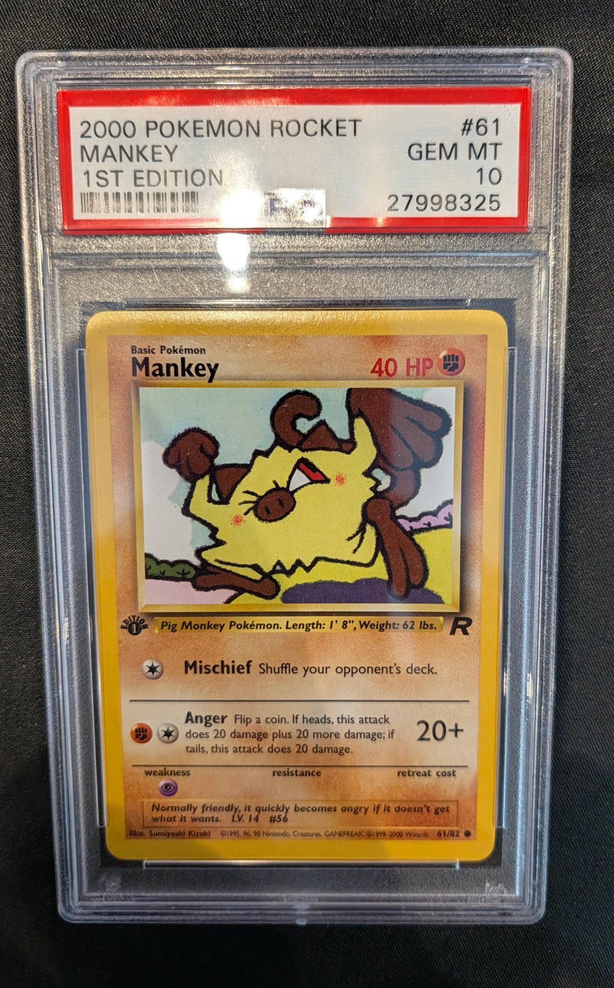 POKEMON 61/82 MANKEY PSA 10