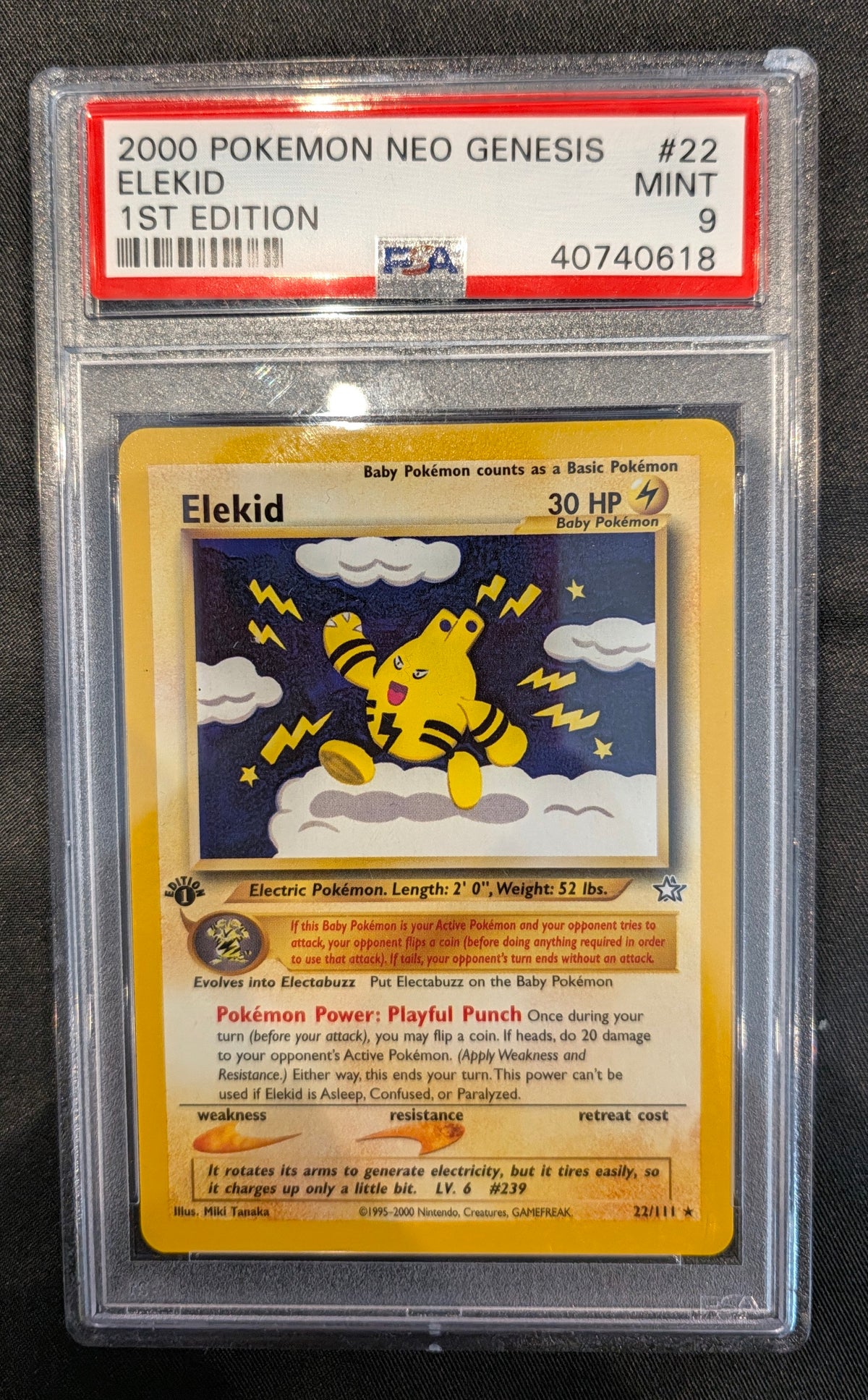 POKEMON 22/111 ELEKID PSA 9