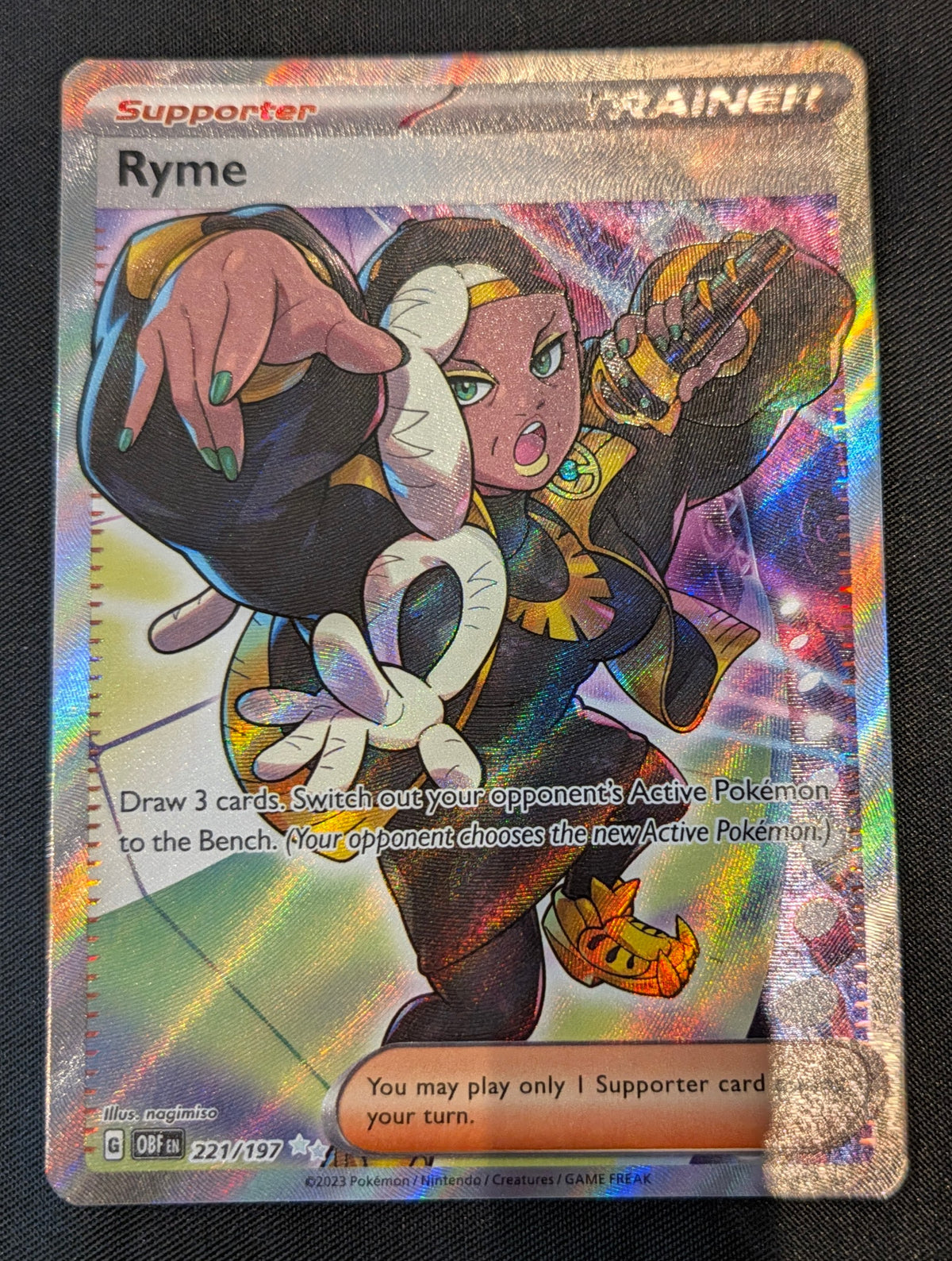 POKEMON SINGLES 221/197 RYME ENGLISH