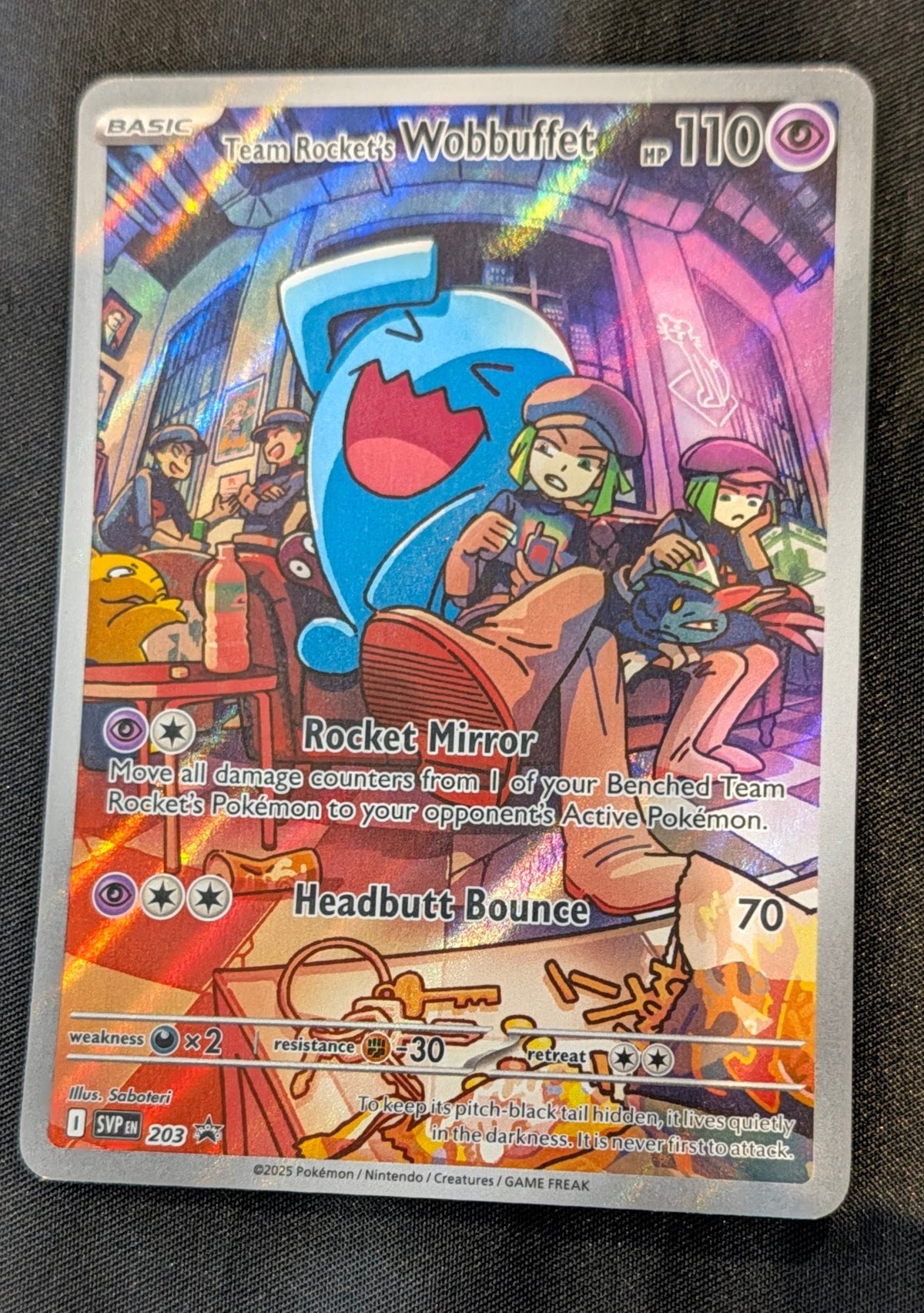 POKEMON SINGLES SVP203 TEAM ROCKETS WOBBUFFET ENGLISH