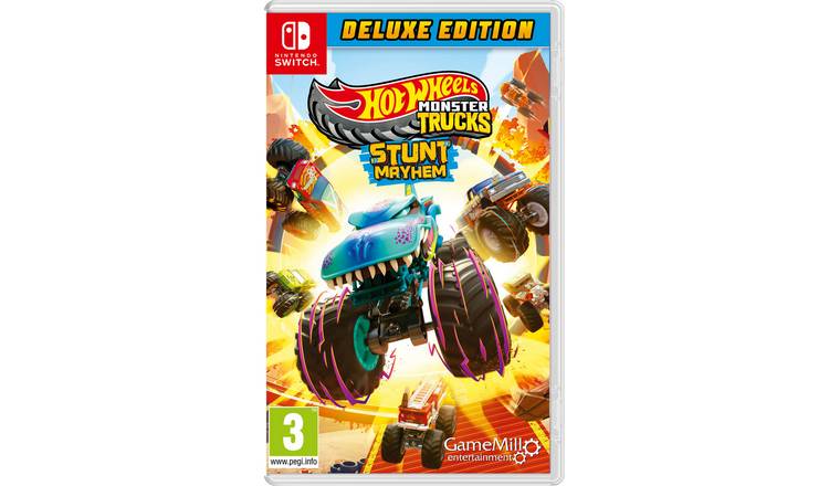 NINTENDO SWITCH GAME HOT WHEELS MONSTER TRUCKS STUNT MAYHEM DELUXE EDITION SEALED