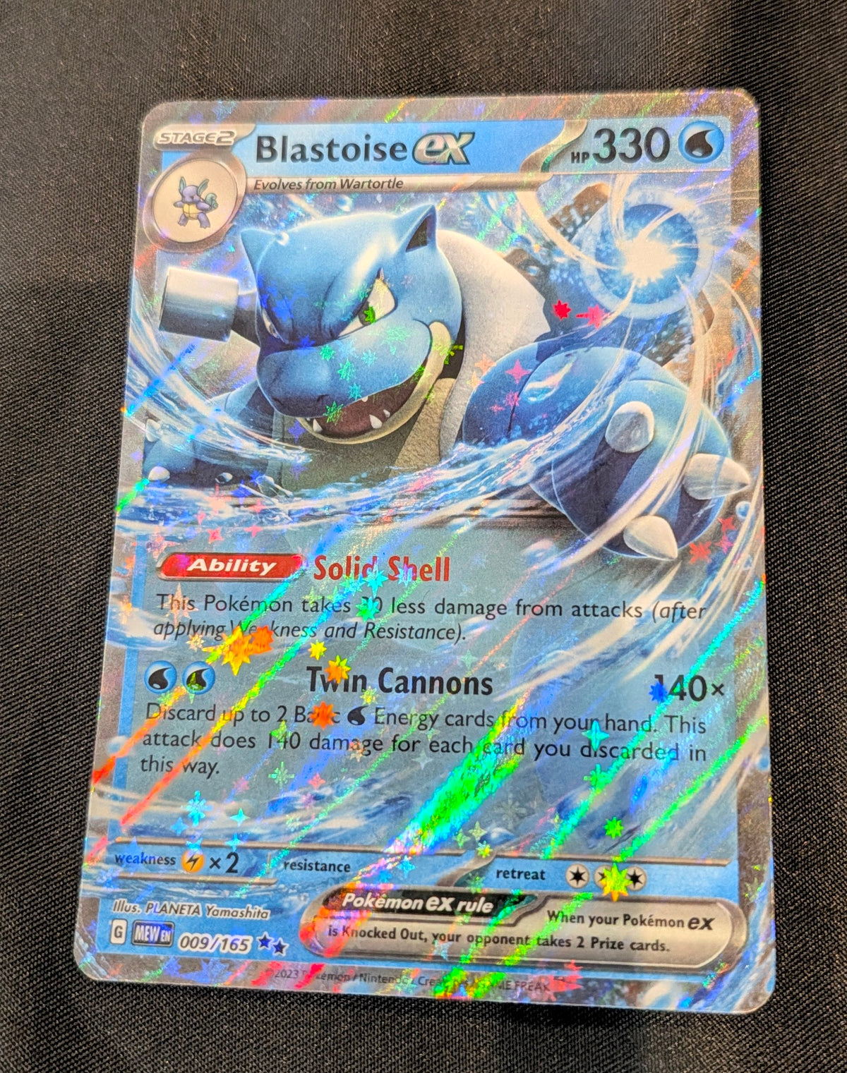 POKEMON SINGLES 009/165 BLASTOISE EX ENGLISH