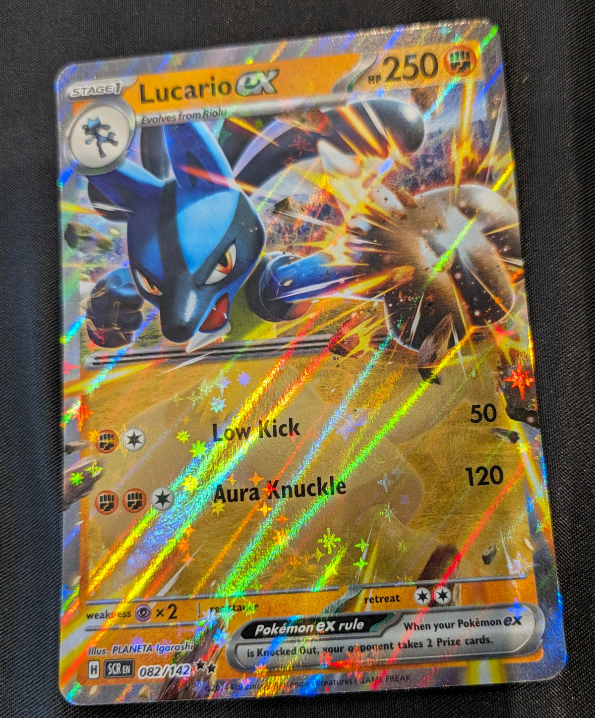 POKEMON SINGLES 082/142 LUCARIO EX ENGLISH