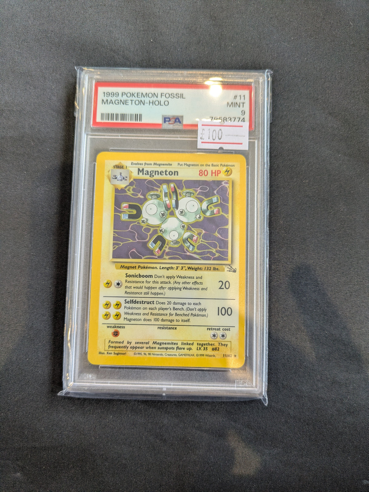 POKEMON 11/62 MAGNETON-HOLO PSA 9