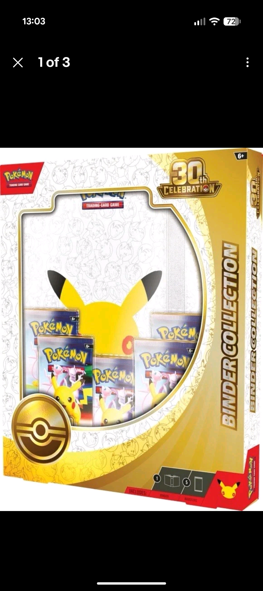 POKEMON 30TH ANNIVERSARY BINDER COLLECTION BOX