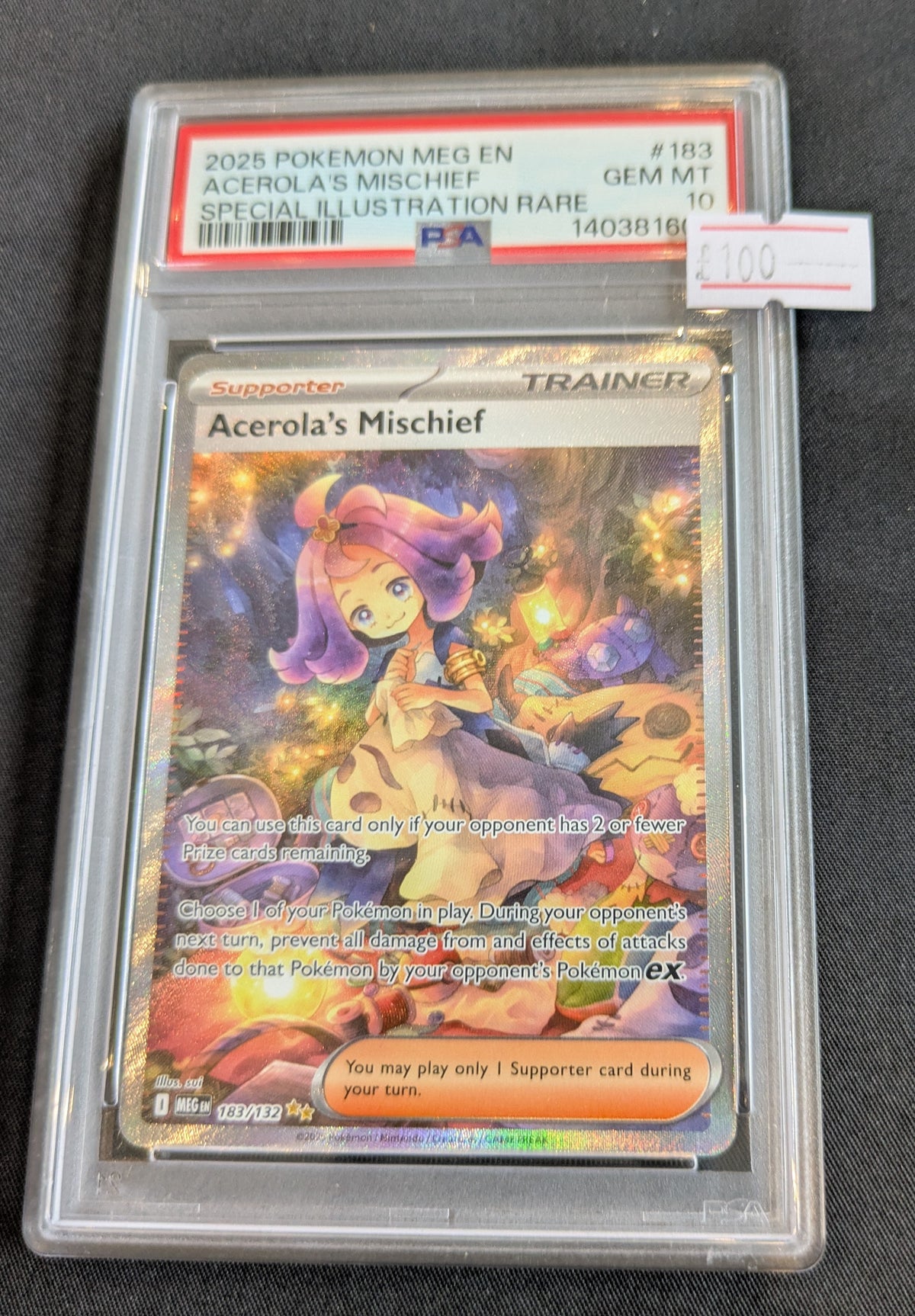 POKEMON 183/132 ACEROLAS MISCHIEF PSA 10
