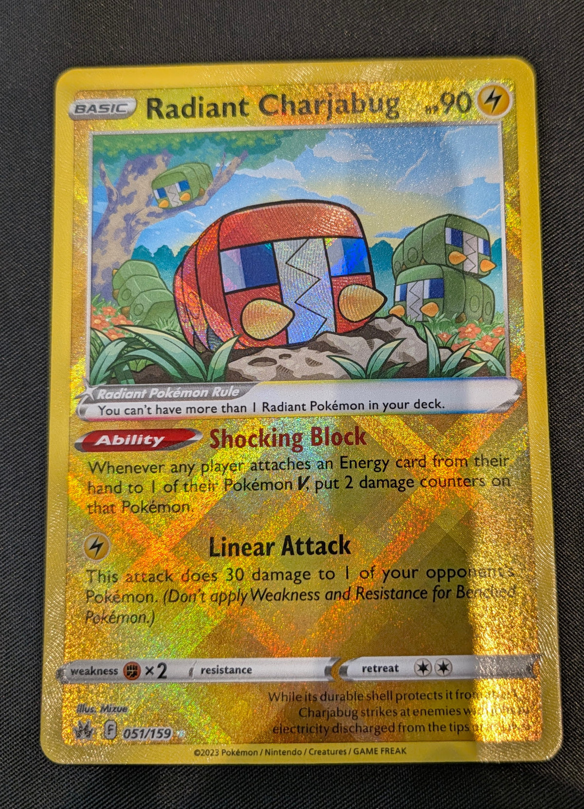 POKEMON SINGLES 051/159 RADIANT CHARJABUG ENGLISH