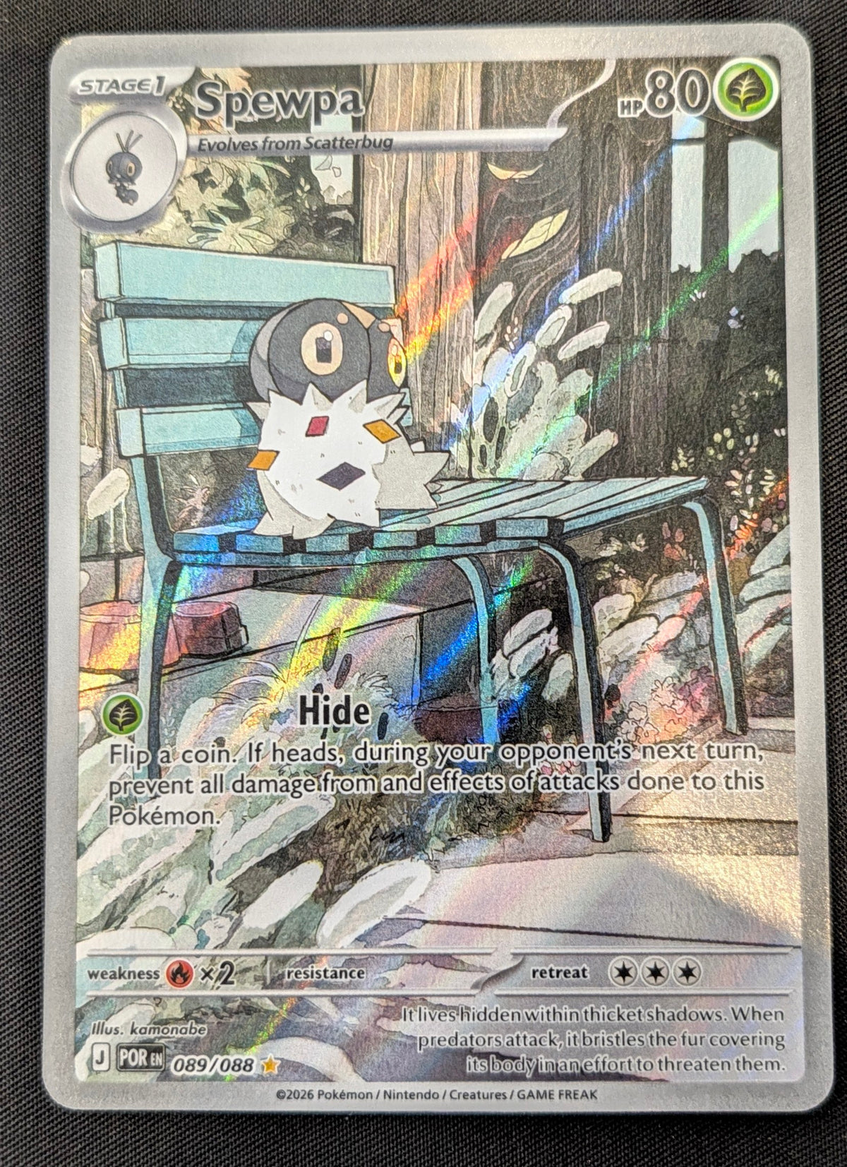 POKEMON SINGLES 089/088 SPEWPA ENGLISH