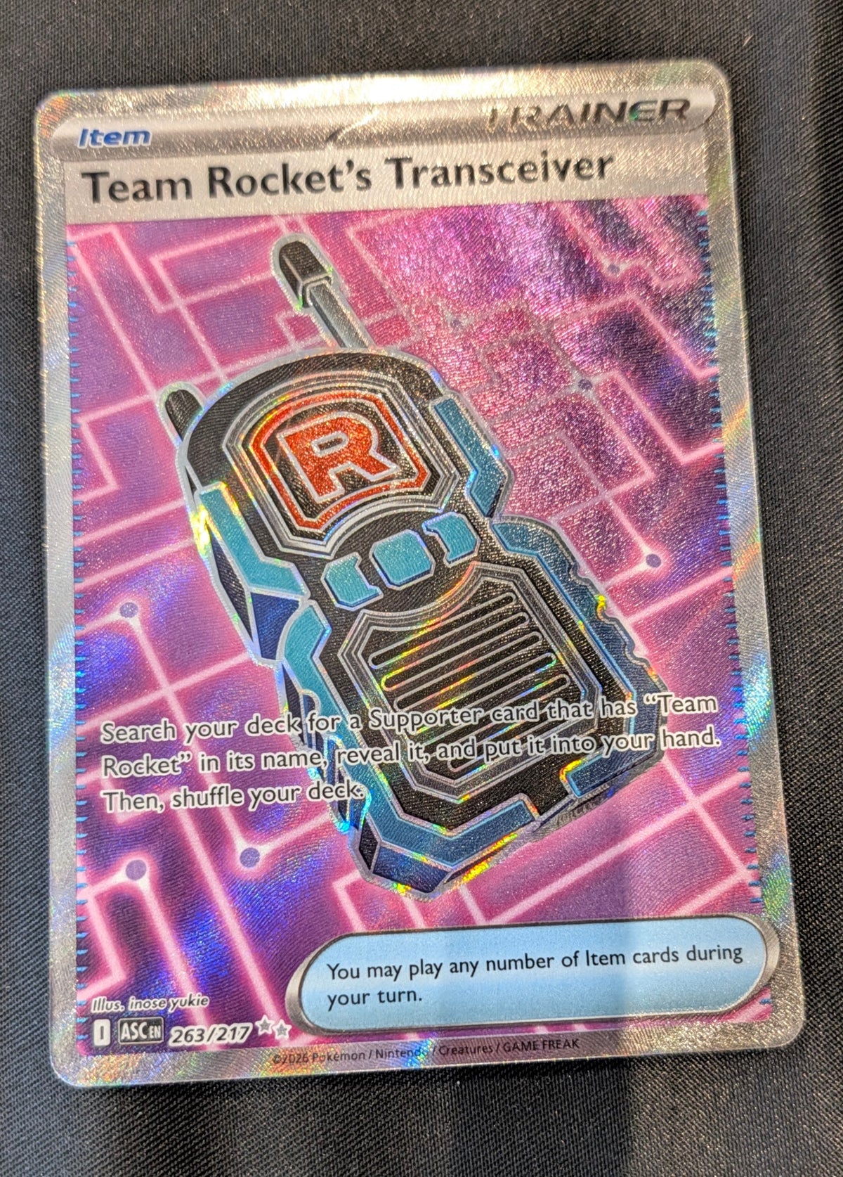 POKEMON SINGLES 263/217 TEAM ROCKETS TRANSCEIVER ENGLISH