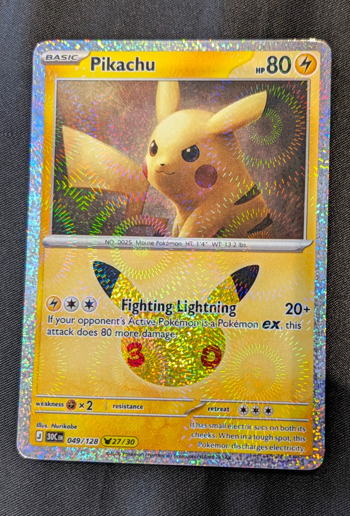POKEMON SINGLES 049/128 PIKACHU ENGLISH