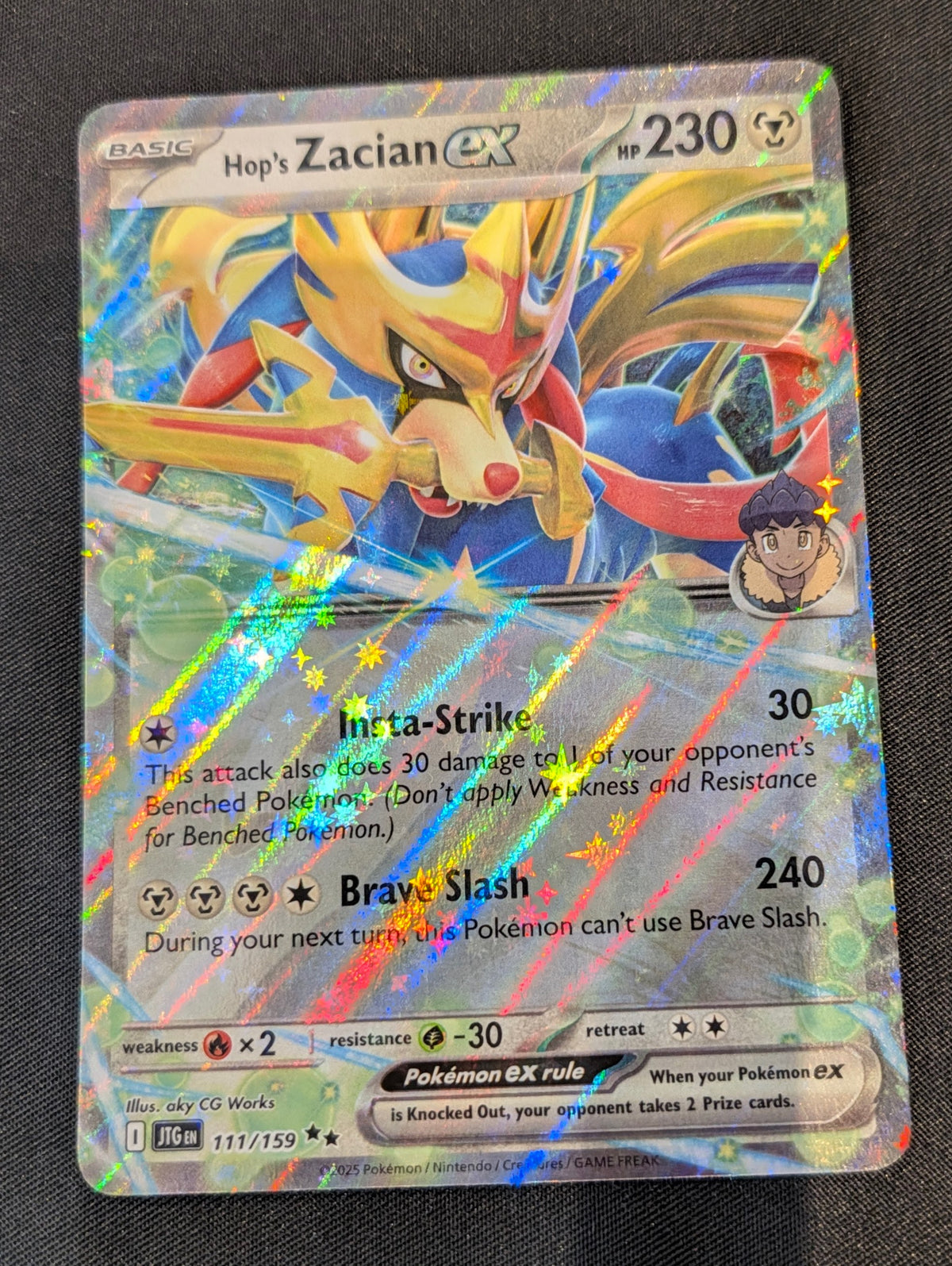 POKEMON SINGLES 111/159 HOPS ZACIAN EX ENGLISH