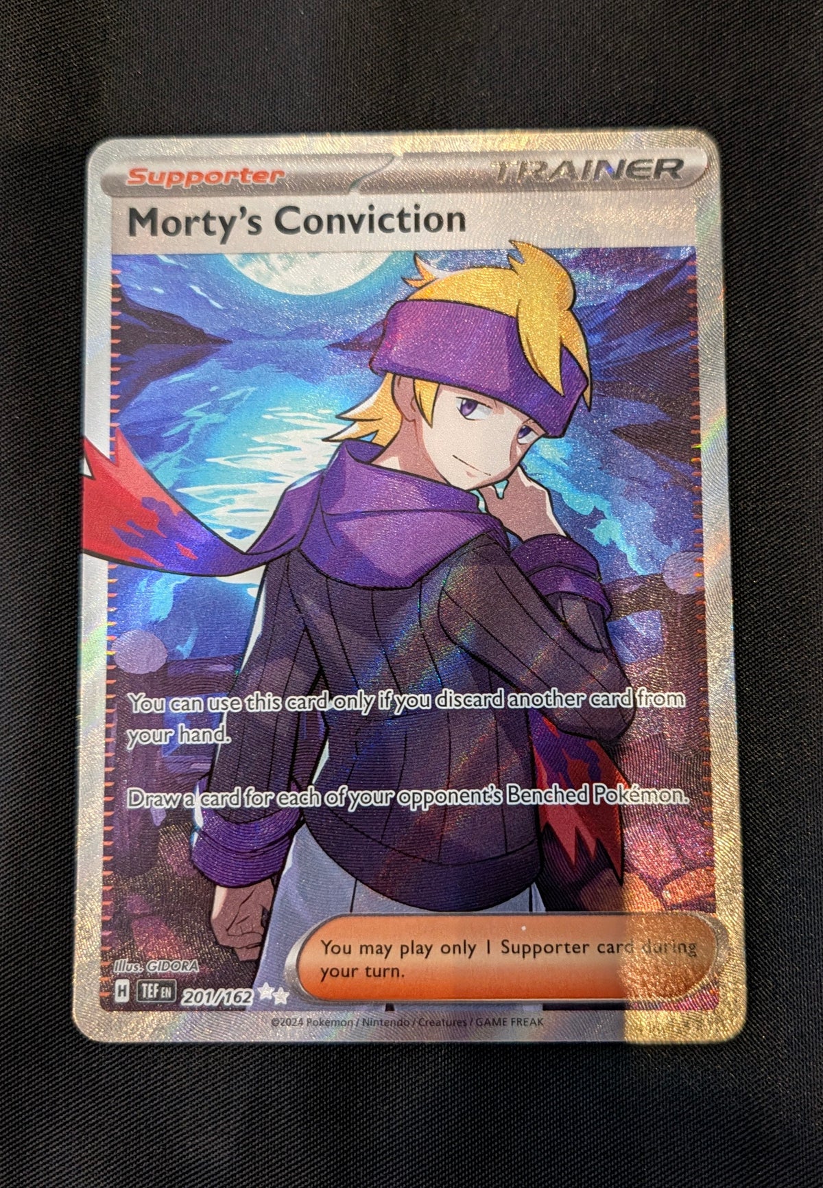 POKEMON SINGLES 201/162 MORTY'S CONVICTION ENGLISH