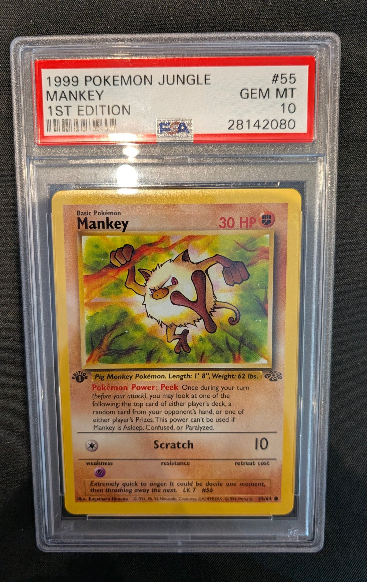 POKEMON 55/64 MANKEY PSA 10