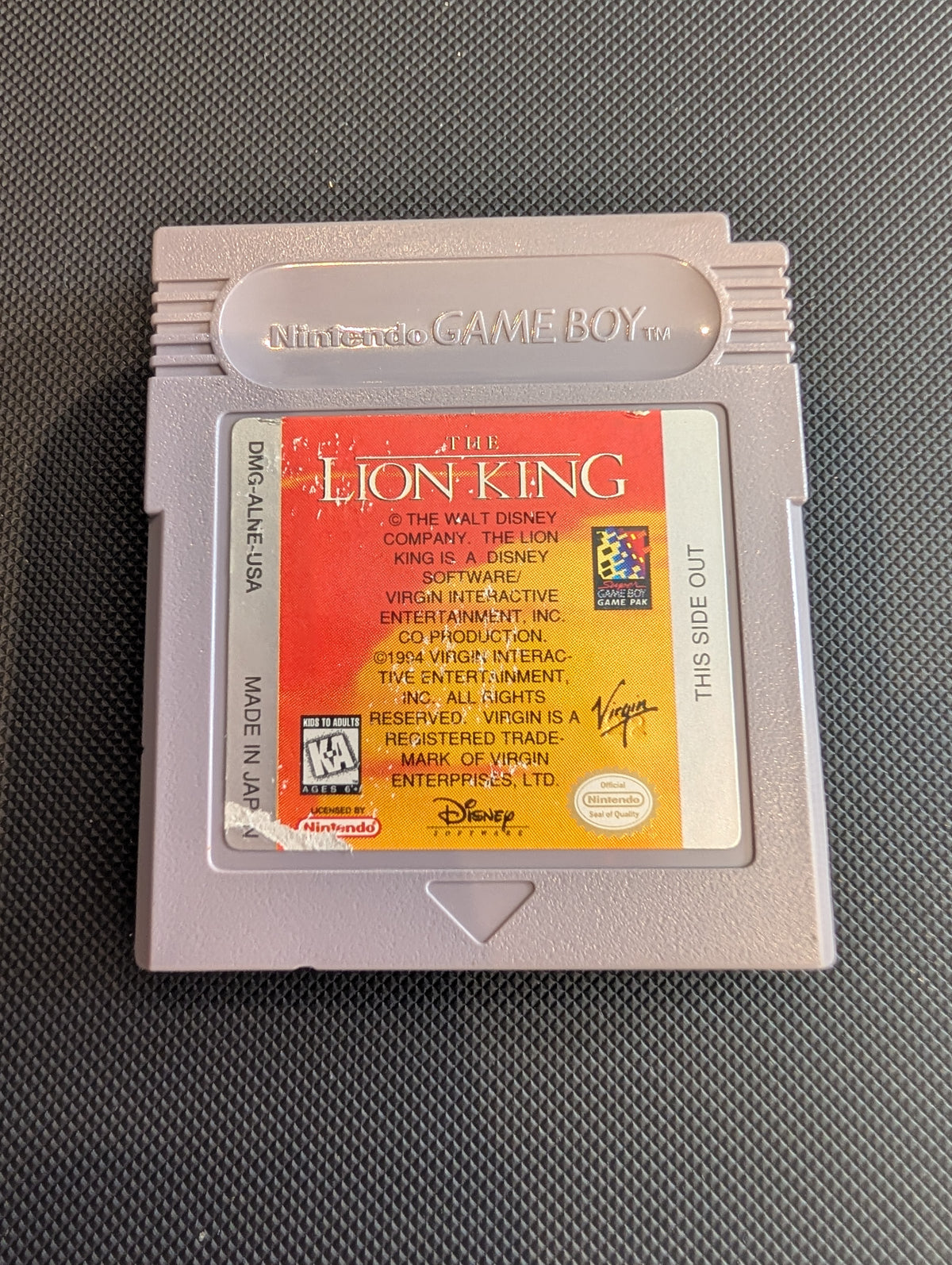 GAME BOY THE LION KING